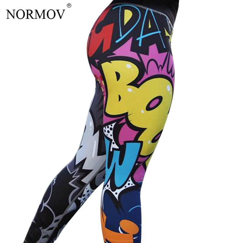 Пикантные леггинсы NORMOV с высокой талией и принтом женская одежда для тренировок