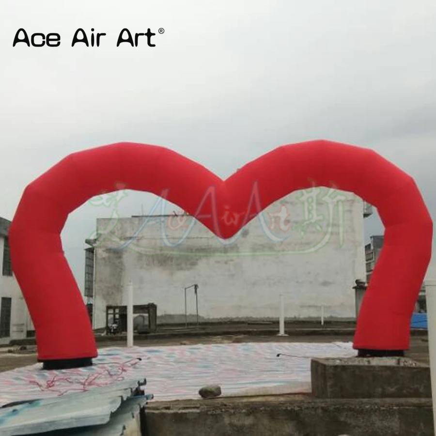 

Nice red free standing inflatable heart shaped arch inflatable love heart shaped archway for wedding/Valentine's Day decoration