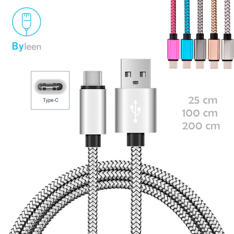 Серый Кабель USB для Xiaomi mi A1 a2 9 8 mi x 3 2 max 3 black shark 2 usb type C Tipe C быстрое зарядное устройство для samsung huawei LG XIAO mi - Цвет: Серый