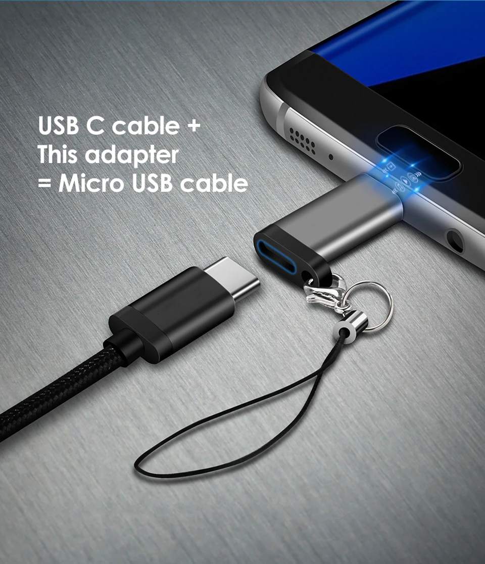 USB Type C Женский к Micro Мужской адаптер зарядный кабель для Huawei Honor 9 Lite конвертер