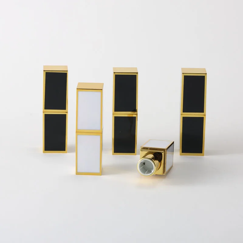 100 шт./лот белый и черный пустой высококачественный пластиковый тюбик для губной