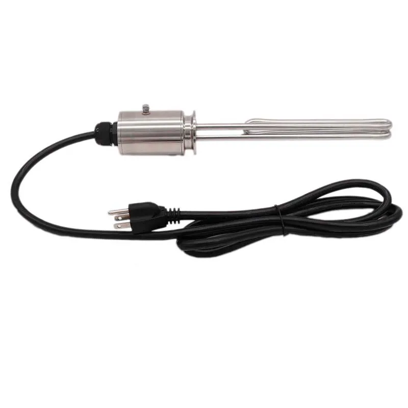 

Complete 1.5"Tri-Clamp Heating Element 120v/1650w 6ft Power Cord NEMA 5-15P 14AWG 15A UL Certified Electric Homebrew