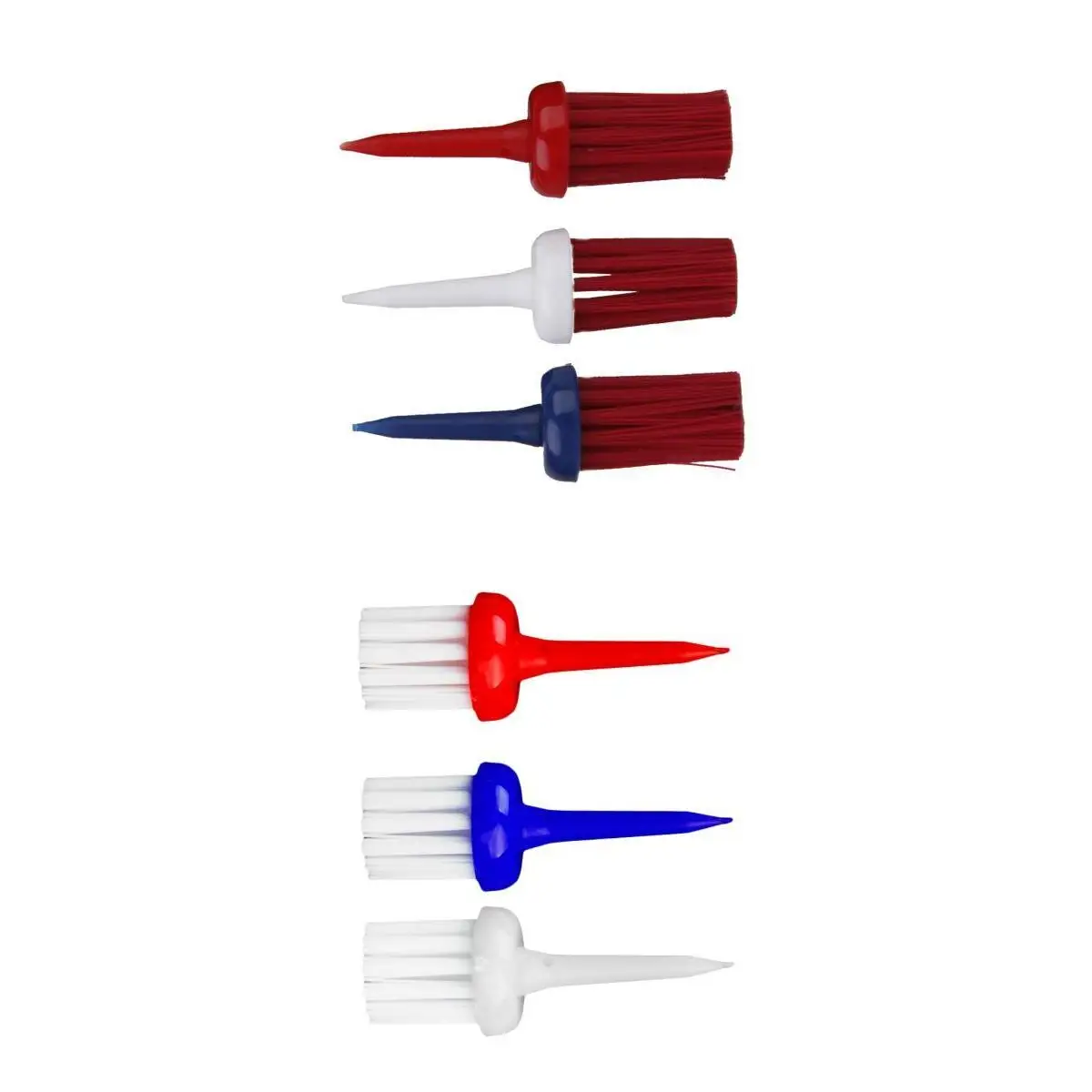 Perfeclan 2 Packs of 3 Brush-t Golf Tees Driver - 6pcs brush tees 52/62mm Height Brush |