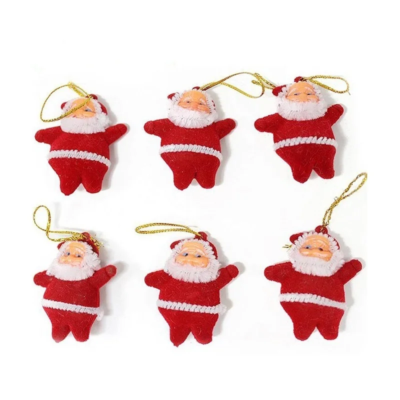6 шт Рождественские узоры с Санта Клаусом для праздника вечерние Xmas Tree Подвесные