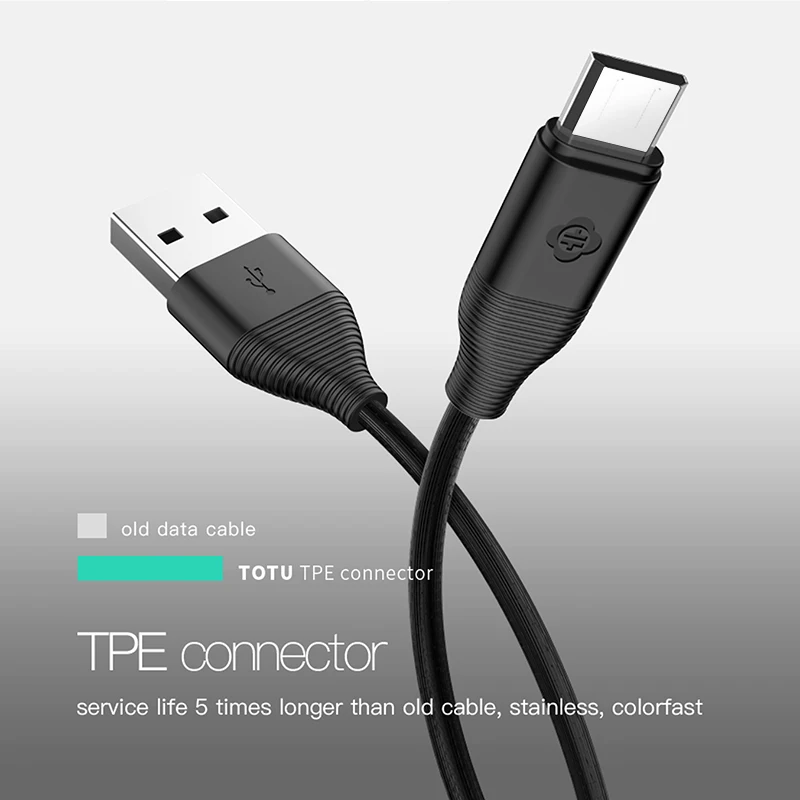 TOTU Micro USB кабель 2A Быстрая зарядка и синхронизация данных Microusb зарядное