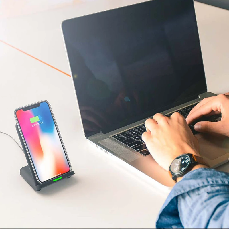 Беспроводное зарядное устройство Qi для iPhone 8 X XR XS Max QC3.0 быстрая Беспроводная