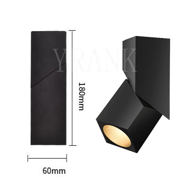 Goedkoop NEW Fashion Art Cube Plafond Opbouw 7 W 12 W 15 W CREE LED Downlight Lights Verstelbare Bestraling Hoek