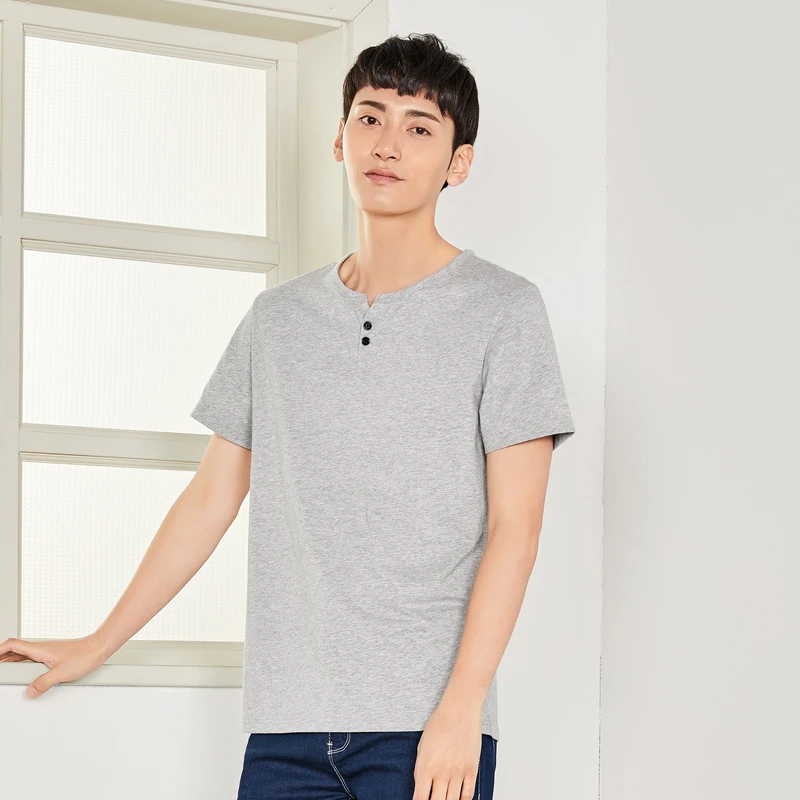 Мужская Повседневная футболка SEMIR черная белая зеленая уличная с коротким