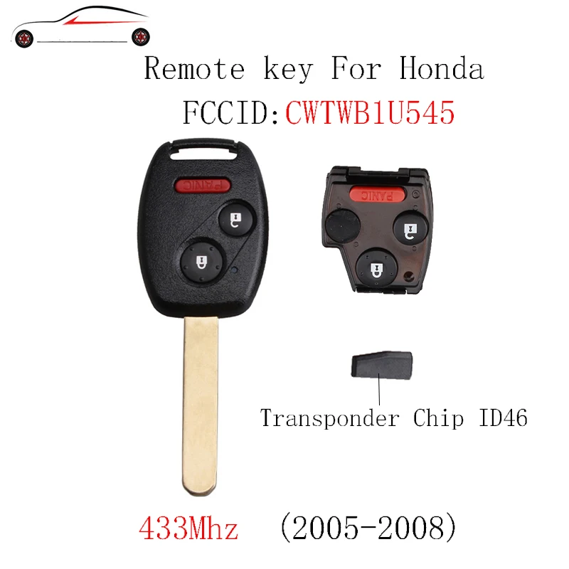 GORBIN 433 Мгц дистанционный брелок без ключа для Honda Pilot 2005 2006 2007 2008 CWTWB1U545 транспондер