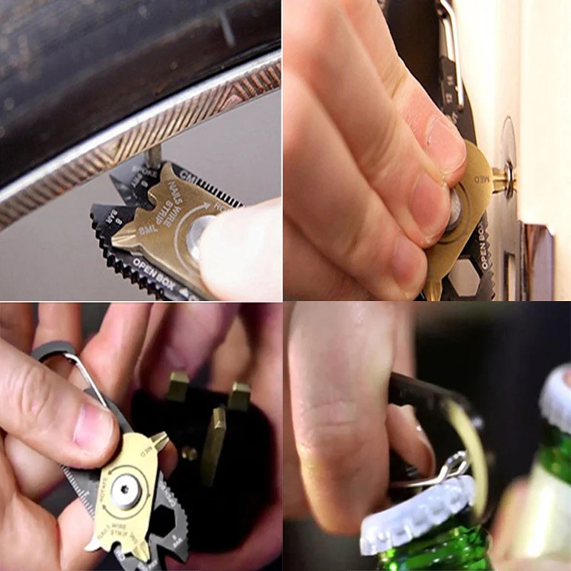 EDC Outdoor Multi Tools 20 in 1 Multifunction Hunting Survival Camping Pocket Military Credit Nail Puller Screwdriver | Спорт и