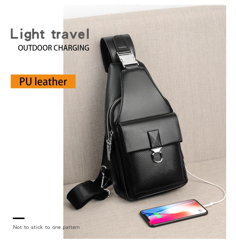 JackKevin мужская сумка Theftproof сумка кожаная грудь Crossbody мужские зарядные сумки для мужчин слинг-пакет