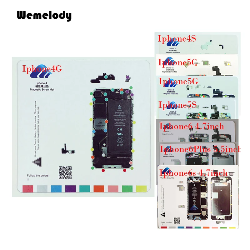 Магнитный коврик для винтов 8 шт. контактная площадка под винт инструмент ремонта