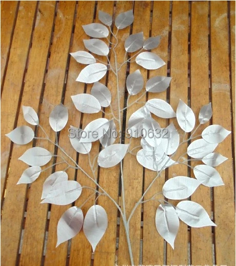 60 шт. Серебряные Листья дерева длина 55 см|tree placemat|tree stringtree of life klimt |