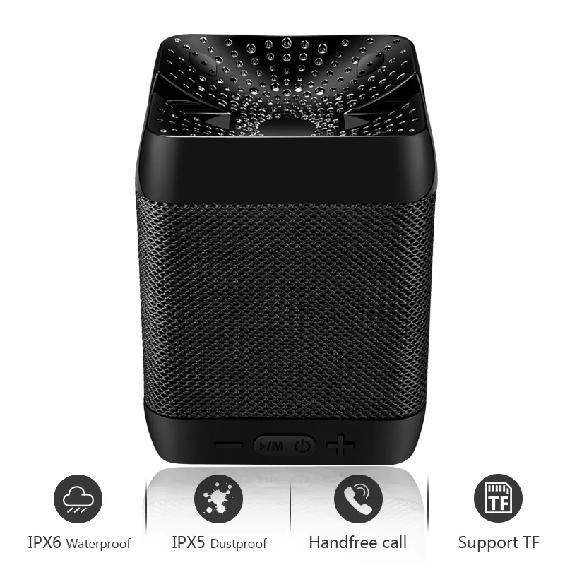 Мини Портативная bluetooth колонка Беспроводная с басами стереозвуком сабвуфером FM