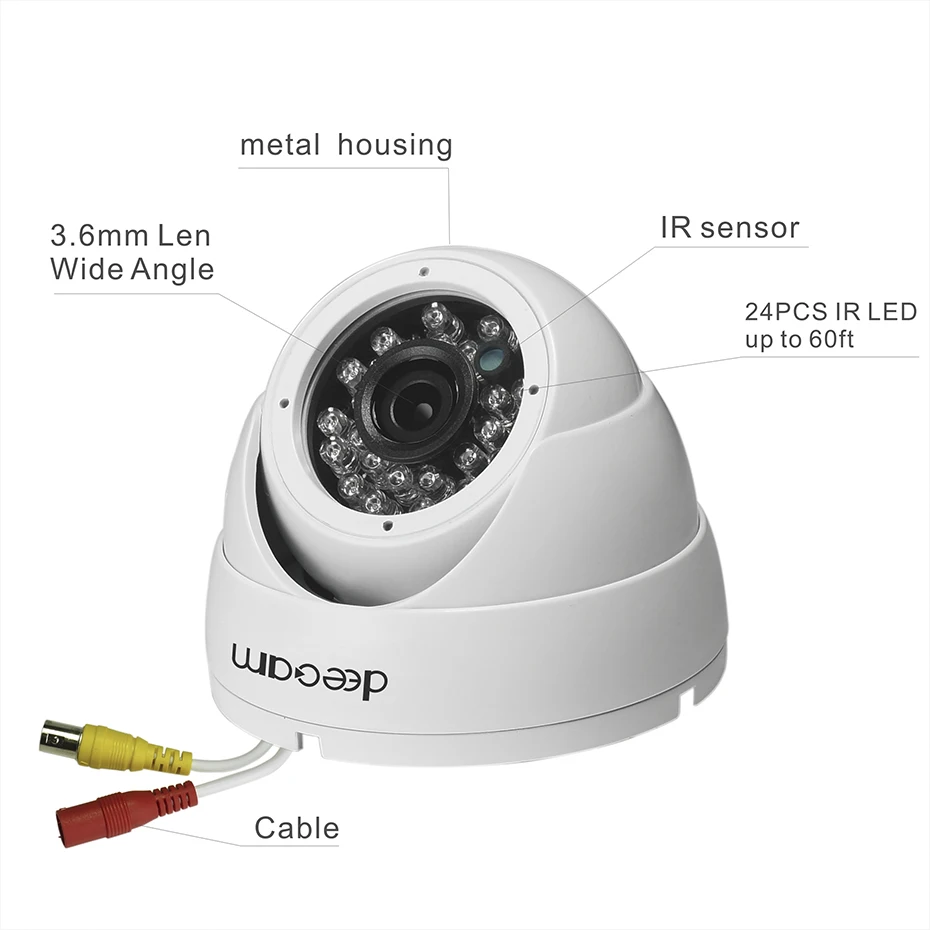 Deecam Высокое Качество Новые HD 1200TVL 8-КАНАЛЬНЫЙ 720 P Запись В Реальном Времени