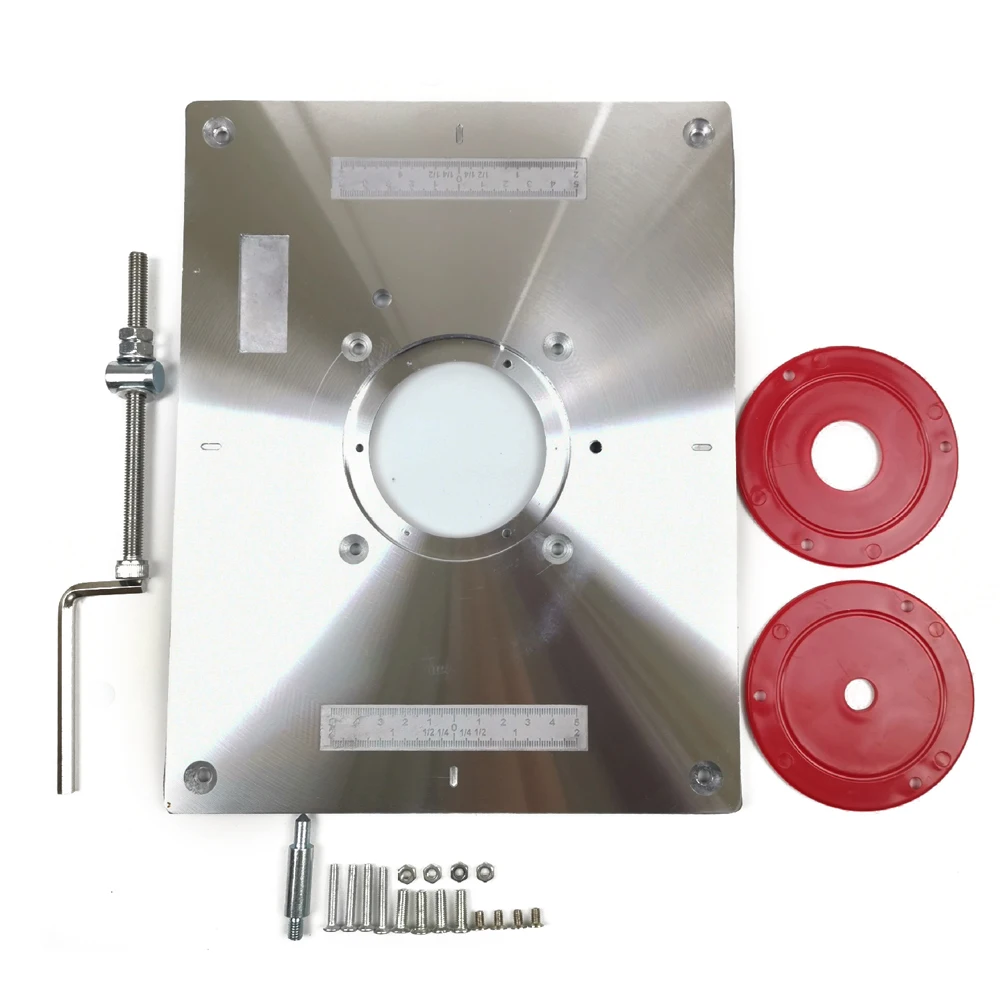 Multifunctional Aluminum Alloy Router Table Insert Plate Trimmer Engraving Machine Tool Woodworking Bench |