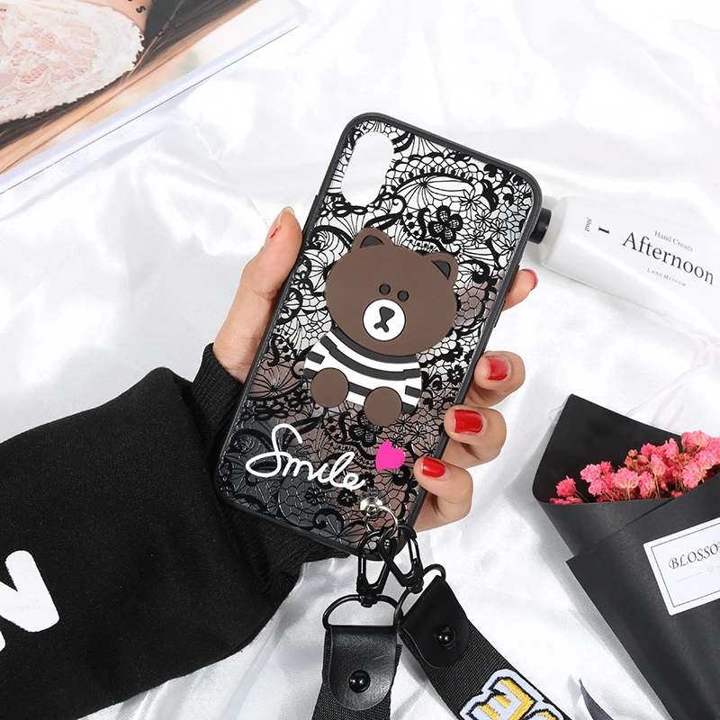 Для iPhone X Чехол для мобильного телефона женщин Кружева Печатные Носки с рисунком