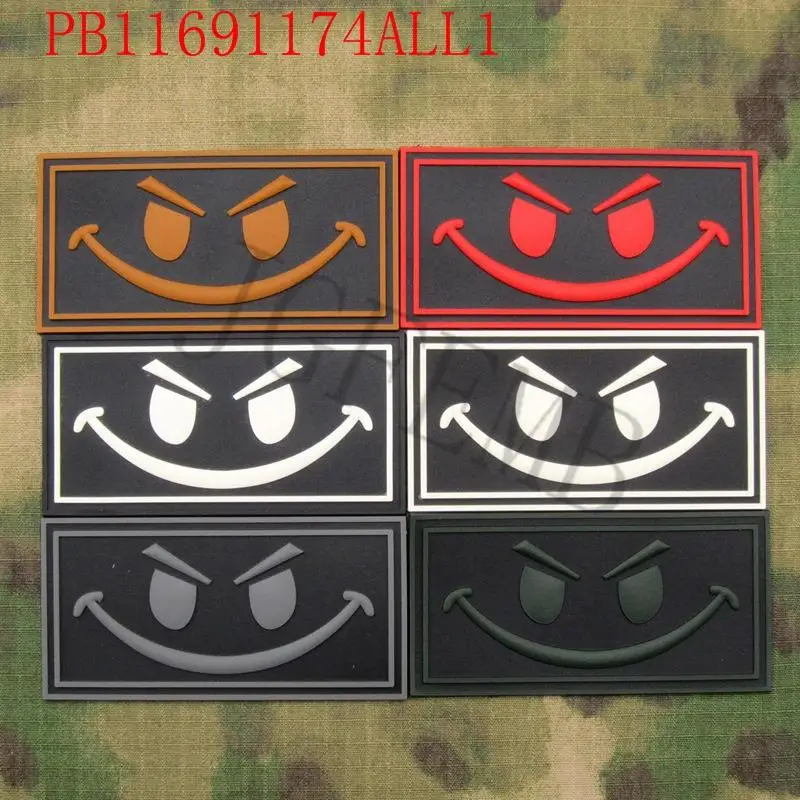 SealTeam Smiley Face Военная тактика для поднятия морального духа 3D ПВХ патч значки|patch