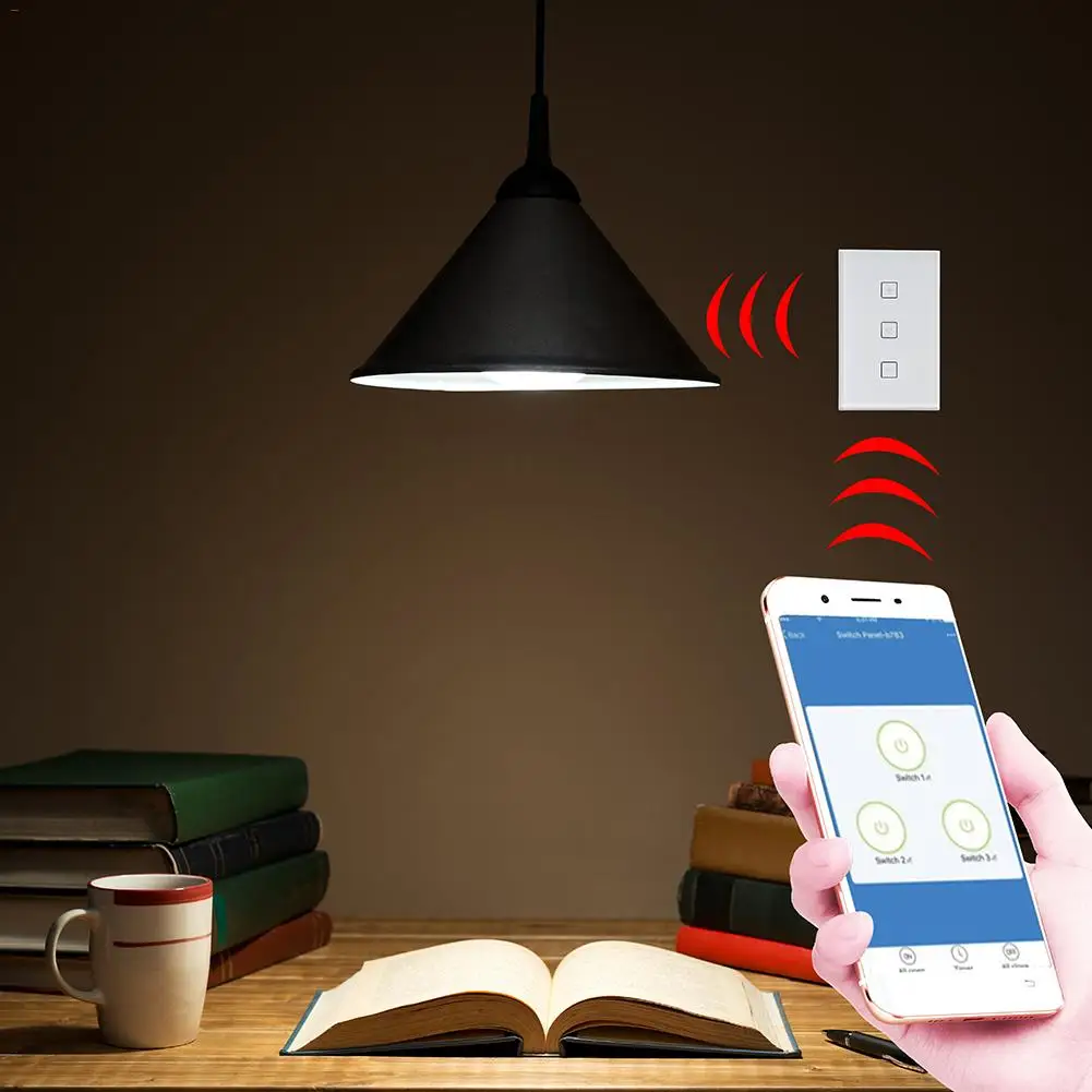 

Hot WiFi LED Dimmer Switch 220V 110V Dimming Panel Switch Connected To Alexa Google Home Voice Control Dimmer For LED Lamps