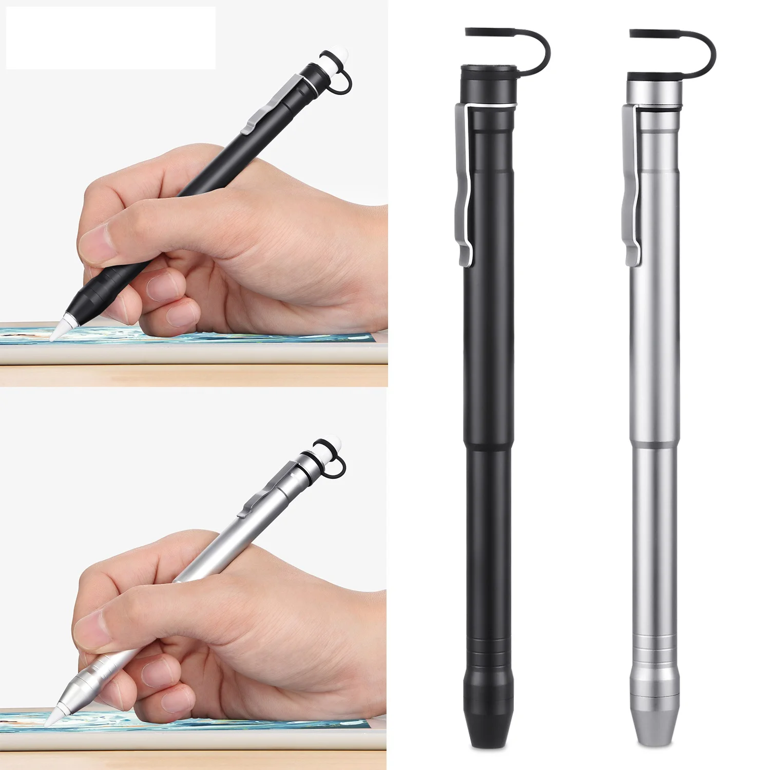 Трехступенчатый съемный защитный чехол из алюминиевого сплава для Apple Pencil Ipencil