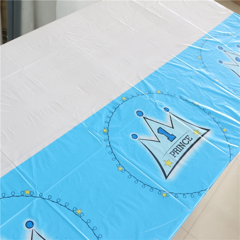 День рождения украшения Дети сувениры Синий Корона Tablecover мультфильм тема