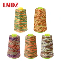 lmdz 1pcs 20s3 sewing threads polyester cotton thread multi colour sewing thread rainbow polyester thread for crocheting lace