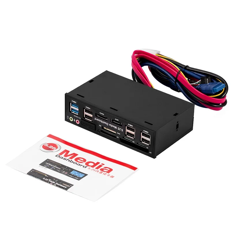 Мульти Функция 5 25 &quote SATA dual USB 3 0 шесть 2 пять в одном кард ридер спереди