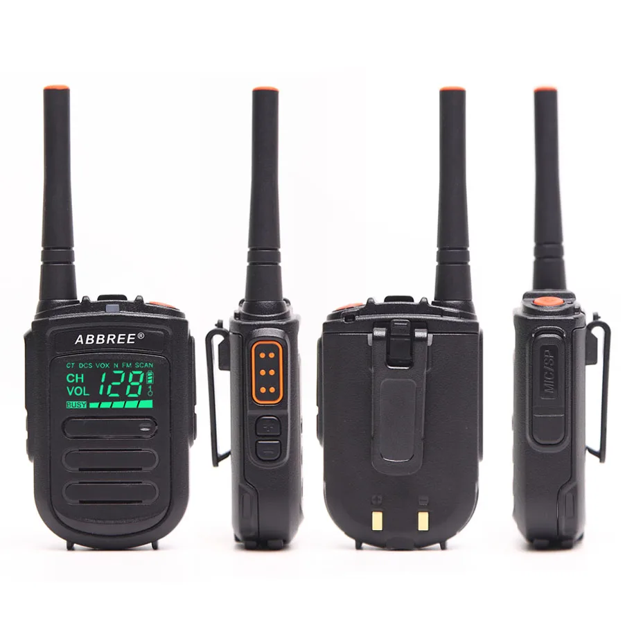 Abbree A-168 Mini Portable Walkie Talkie with Hidden Display 128 Channels UHF 400-470MHz USB Charger Ham CB Radio Two Way Radios | Мобильные
