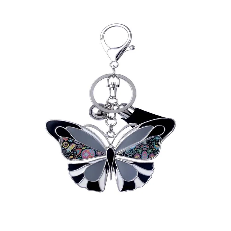 Colorful Butterfly Keychains Enamel Alloy Key Chain Ring Jewelry Trinket Kpop Accessories Keychain for Women Luxury Best-selling | Украшения