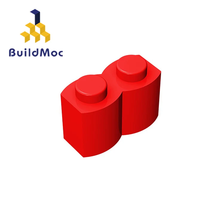 BuildMOC 30136 кирпич модифицированный 1x2 бревна для строительных блоков части DIY логотип развивающие творческие подарочные игрушки