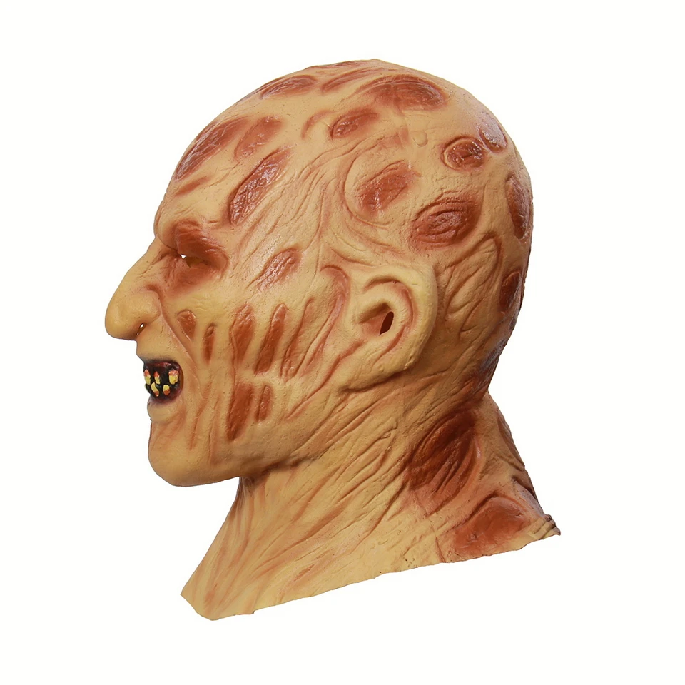 Ealistic костюм для взрослой вечеринки маска ужаса Делюкс Freddy Krueger страшная на