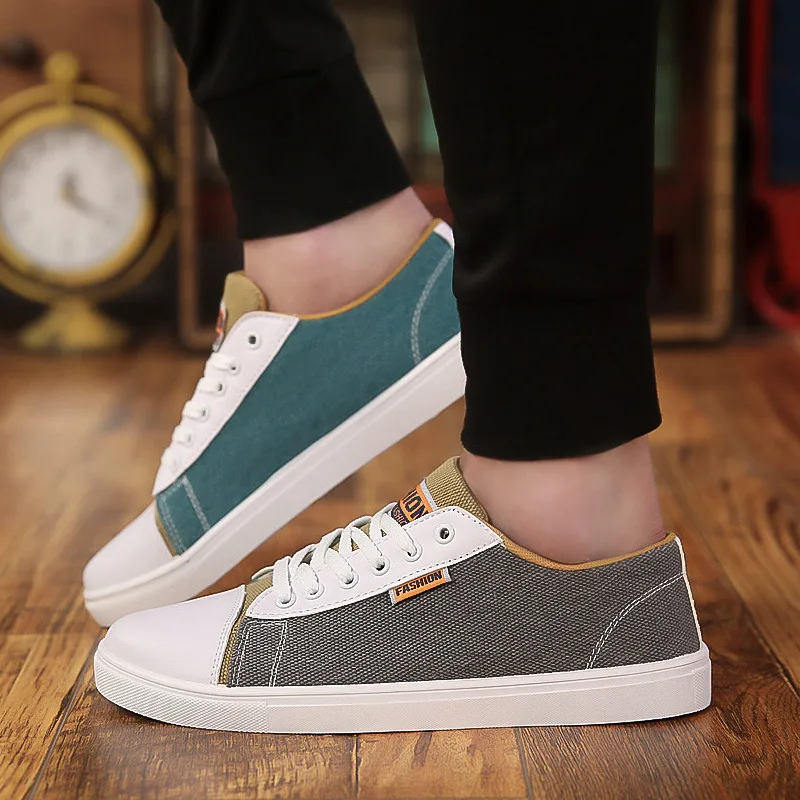 Повседневная мужская обувь из холстины модные кроссовки летние для отдыха