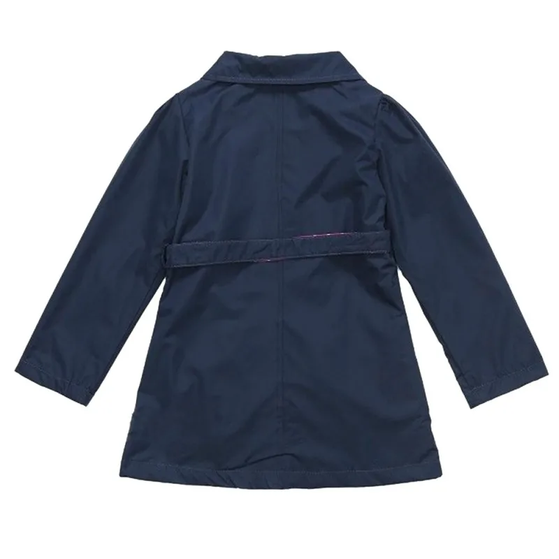 Демисезонный принцессы модный с длинными рукавами ветровка пальто для маленьких