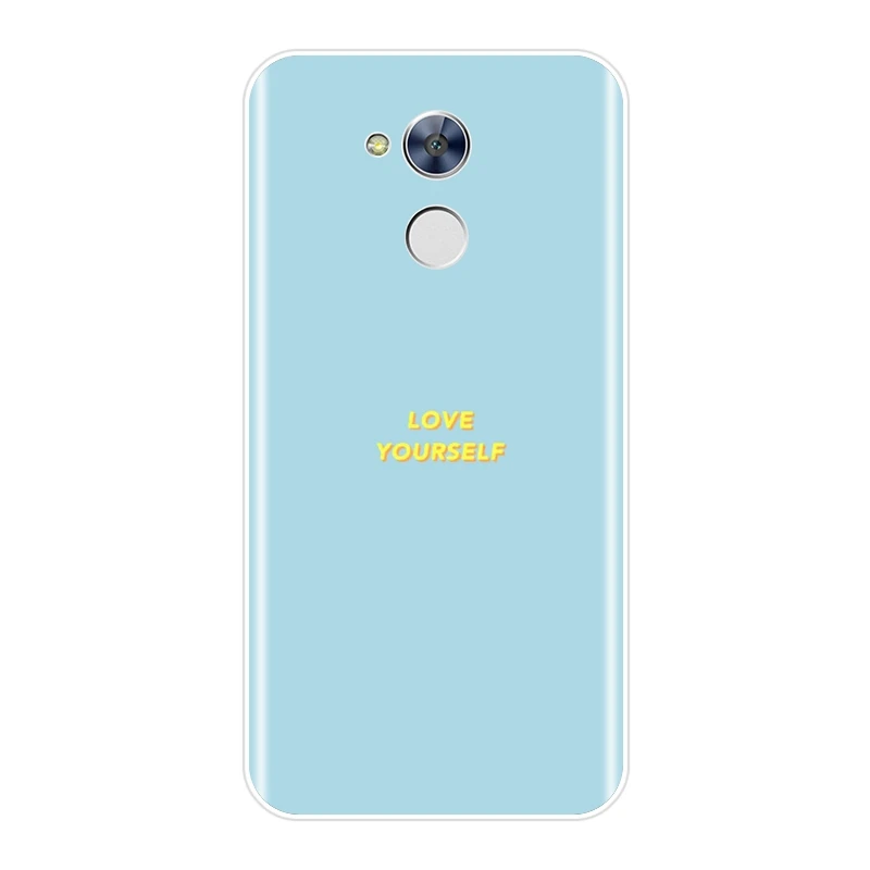 Силиконовый чехол из ТПУ для телефона Huawei Honor 6 5A 4X 5X 6X желтый с цитатой розовый