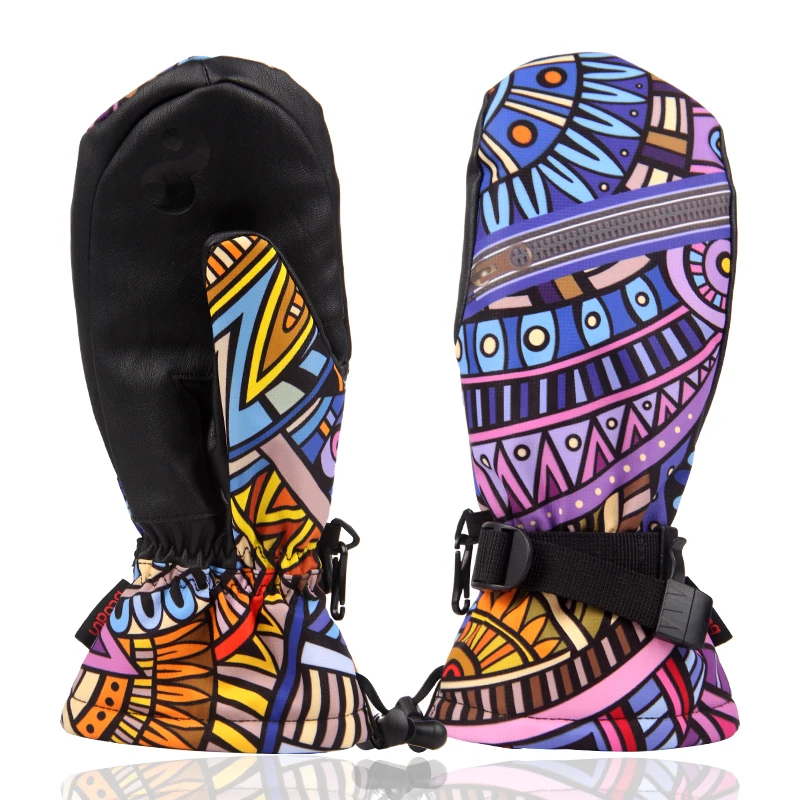 Водонепроницаемые теплые женские зимние лыжные перчатки для сноуборда