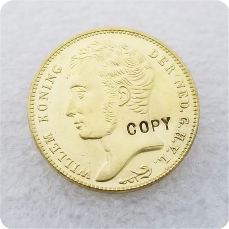 1818 1826 1828 1829.1840 Нидерланды 10 gulden Willem I копия монет бесплатная доставка|Безвалютные