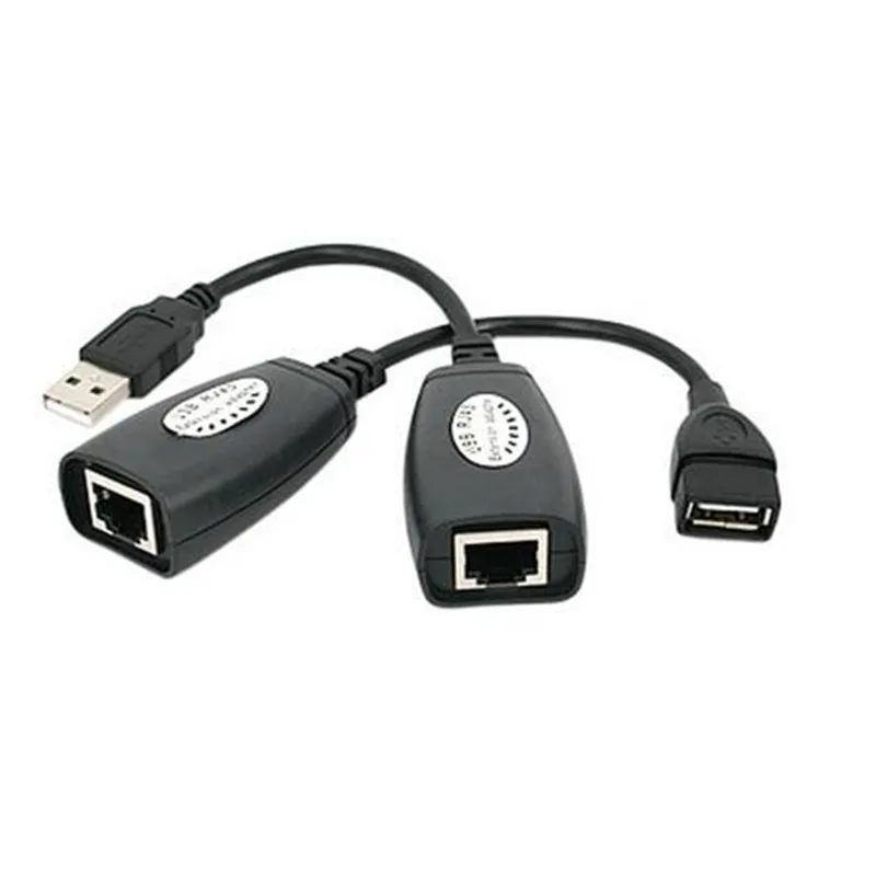 Удлинительный адаптер LBSC 150 футов USB 2 0 к RJ45 Lan удлинитель кабеля Cat5/Cat5e/Cat6 цвет