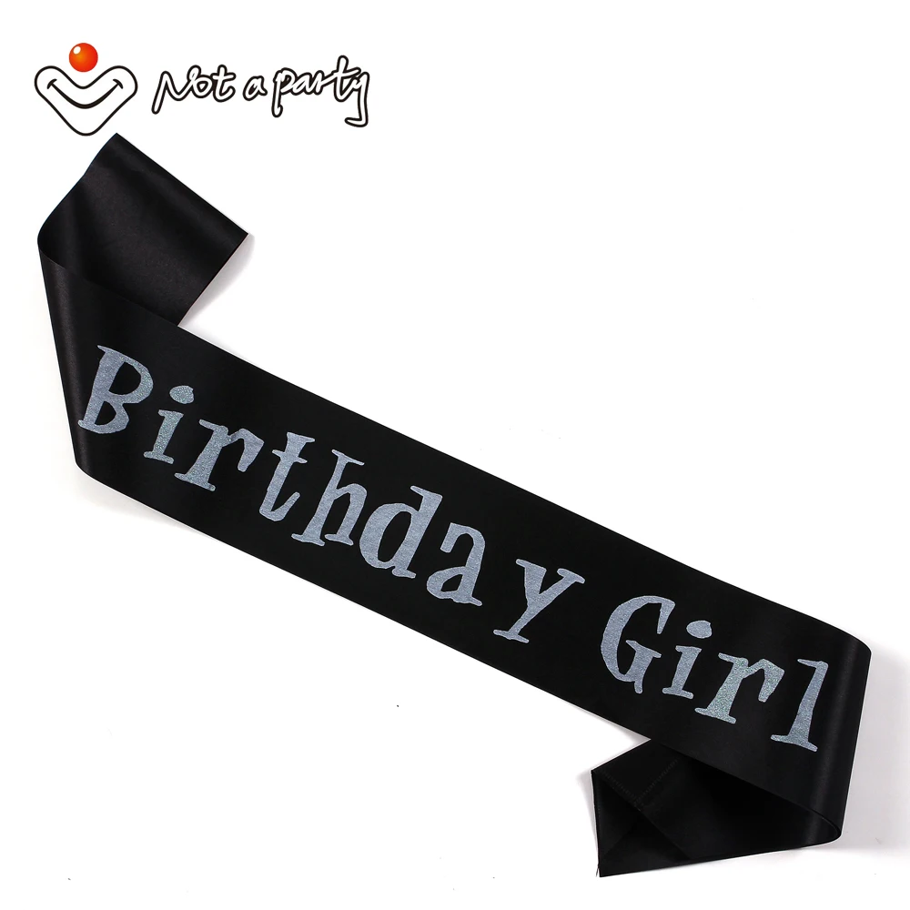 Blackretrobirthdaygi Ретро черная лента принцесса Пояс день рождения ленточки для девочек женщин мужчин взрослых праздновать возраст 18 21 30 40 50 вечерние принадлежности для девочек - Цвет: Blackretrobirthdaygi