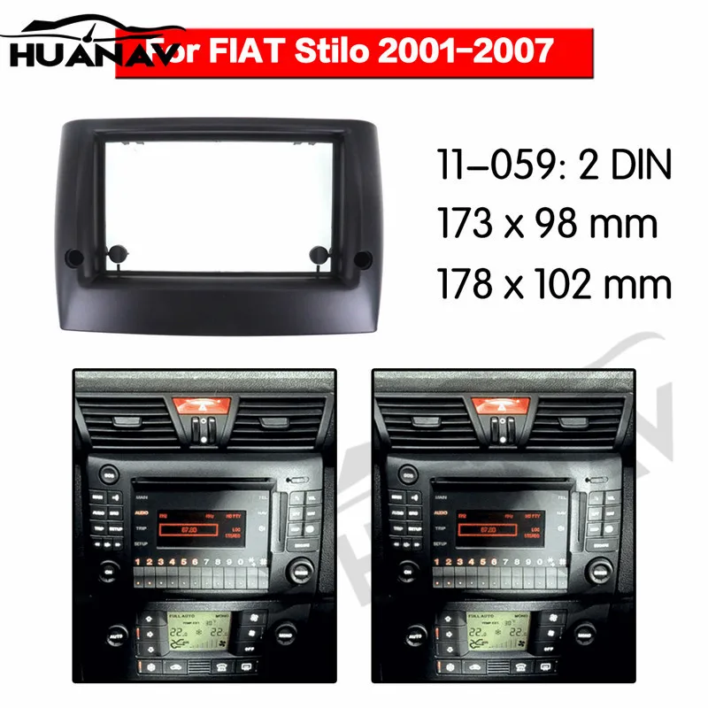 

Адаптер для установки автомобильного радиоприемника HUANAV для 2001-2007 FIAT STILO 2DIn