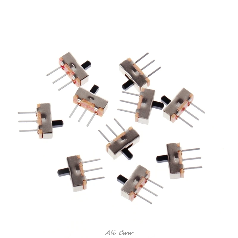 10 шт. 2 позиционное вкл./выкл. SPDT 1P2T 3 контактная панель PCB Мини Вертикальный