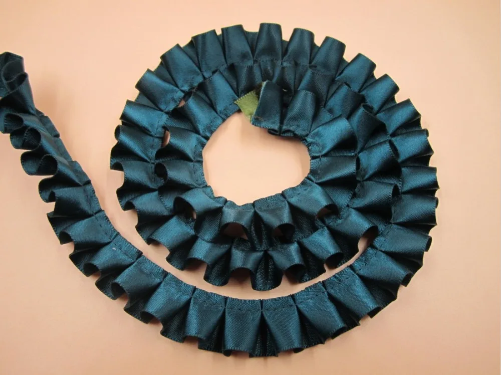 5/8 &quot15 мм однолицевая сатиновая коробка плиссированная ribbon.30 ярдов в цвет партии