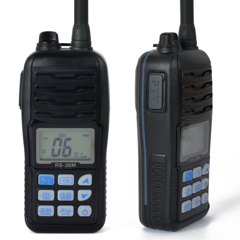 HYS tc 36m новый черный Двухканальные рации Радио 80ch УКВ Водонепроницаемый ip x7 ручной