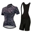 Женский комплект одежды для езды на велосипеде, комплект из футболки и брюк с гелевыми вставками, женский короткий нагрудник, одежда для езды на велосипеде, одежда для езды на горном велосипеде, 2022