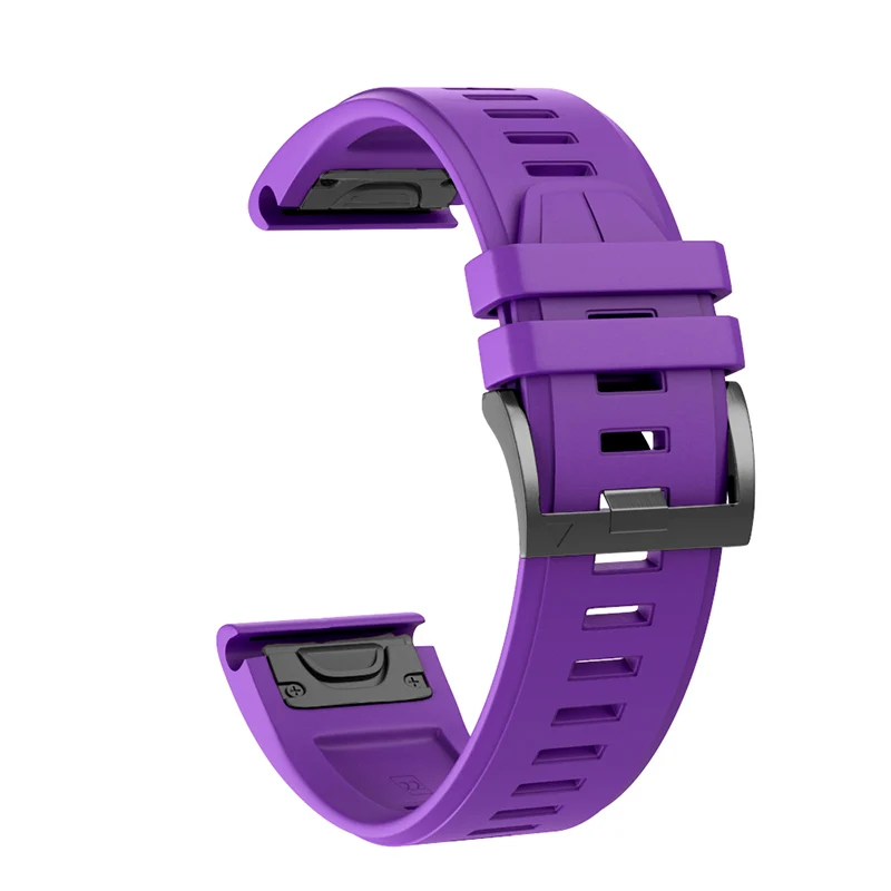 Фиолетовый 26 мм ремешок для наручных часов Ремешок для Garmin Fenix 5X Смарт-часы ремешок быстросъемный силиконовый удобный ремешок для наручных часов ремешок с пряжкой - Цвет: Фиолетовый