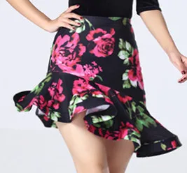 Юбка для латиноамериканских танцев женщин и девушек дизайнерское платье с