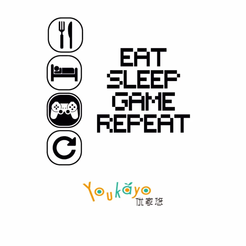 Eat Sleep Play Настенная Наклейка Виниловая наклейка для детской комнаты геймеры
