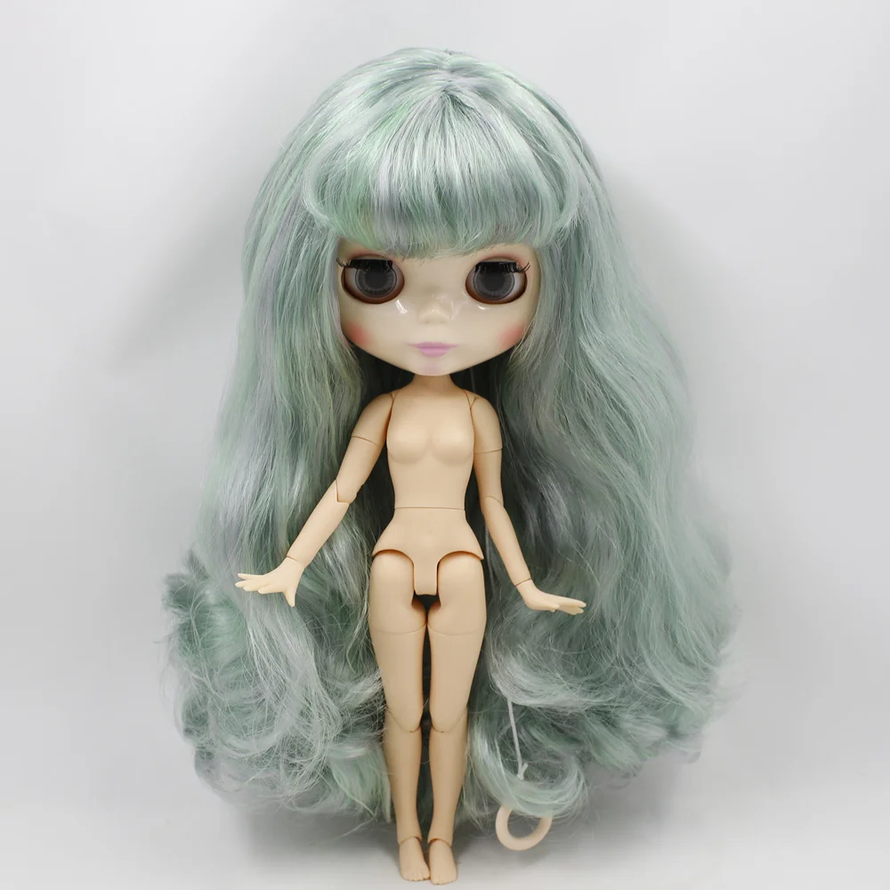 Кукла Blyth ICY DBS Серия № 1049 bl1147/1/6 шарнирное тело зеленая серая с волосами BJD ob24 аниме