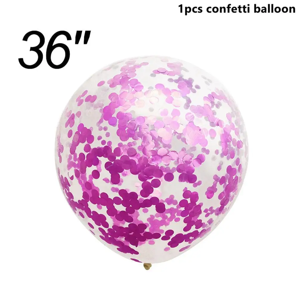 Rose Red Balloons Taoup 1 pc 36 дюймов большие прозрачные воздушные шары конфетти с днем рождения's шары Декор Вечеринка предложение Свадьба Круглый баллоны аксессуары - Цвет: Rose Red Balloons