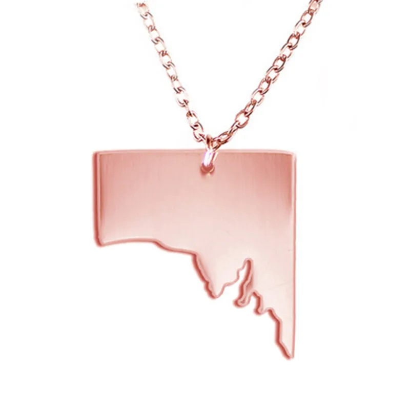 

Trendy Australia Map Necklace South Australia Stainless Steel Necklace Woman Jewelry H0485