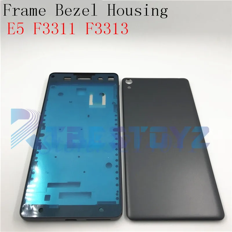 Mid Лицевая панель рамки для Sony Xperia E5 f3311 f3313 Ближний плиты поддерживающая рамка для ЖК-дисплея ободок корпус+ боковой ключ Пыли Разъем Запчасти